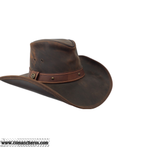 Cappello Cuoio Cowboy Tesa Larga